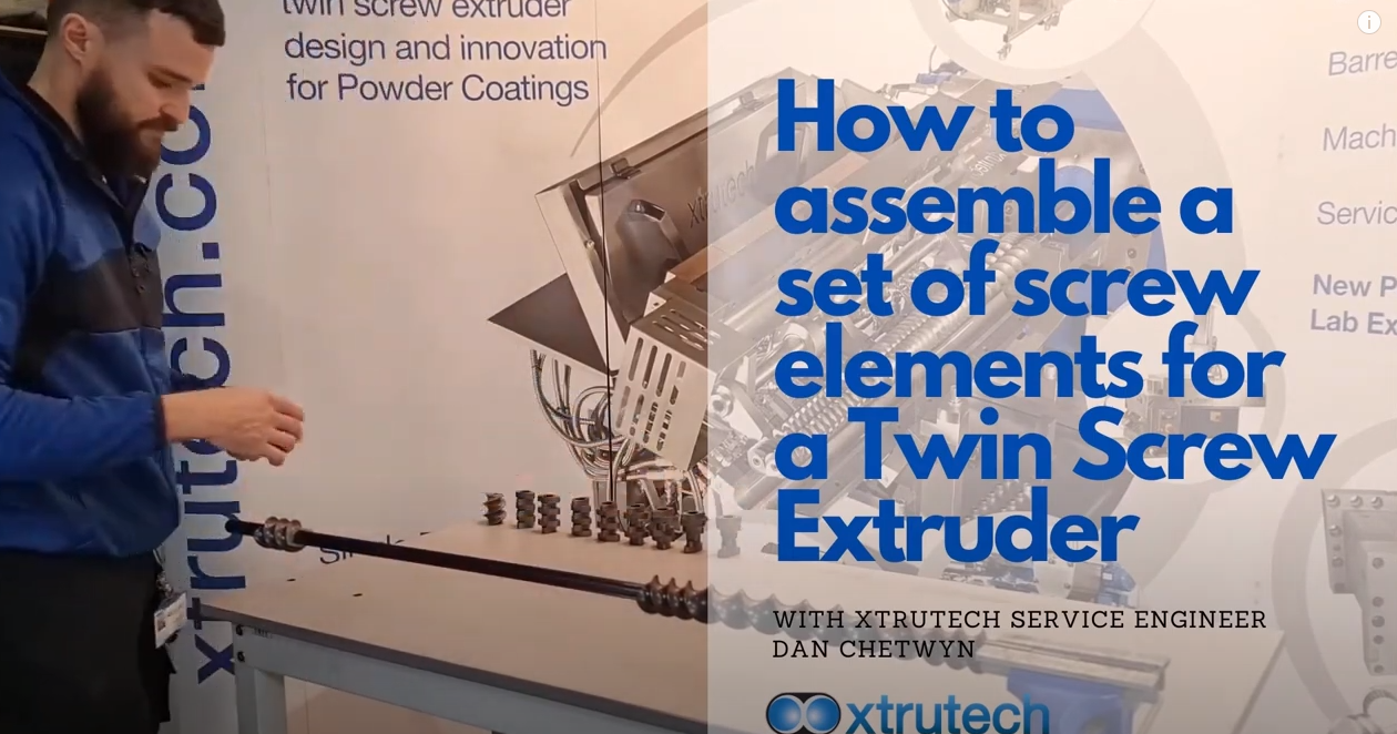 How to assemble screw elements for a Twin Screw Extruder with an Xtrutech service engineer